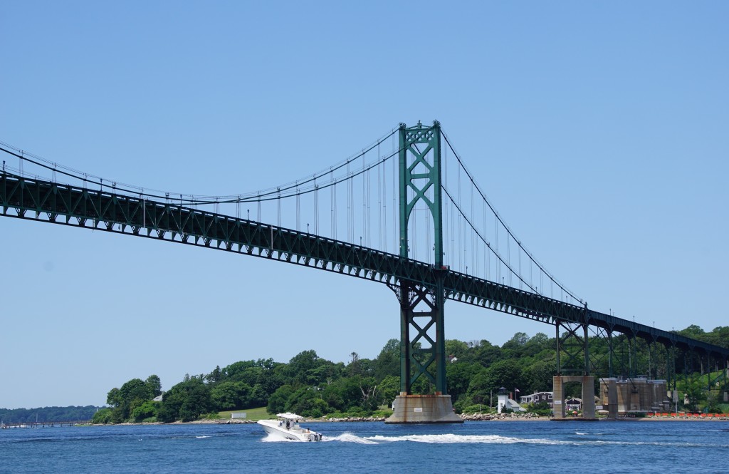 Portsmouth Rhode Island bridge over water